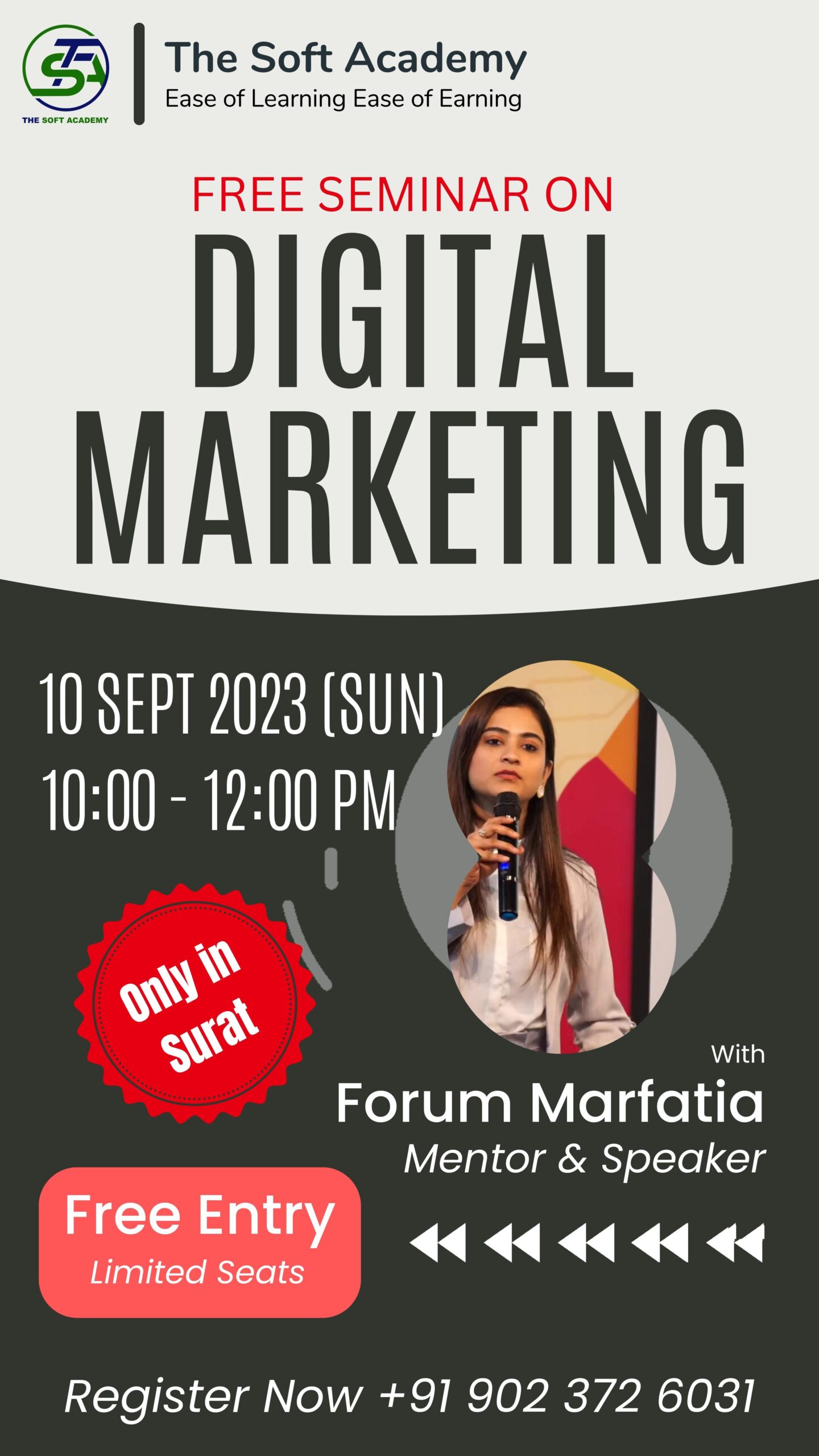 Digital Marketing Free Seminar in surat